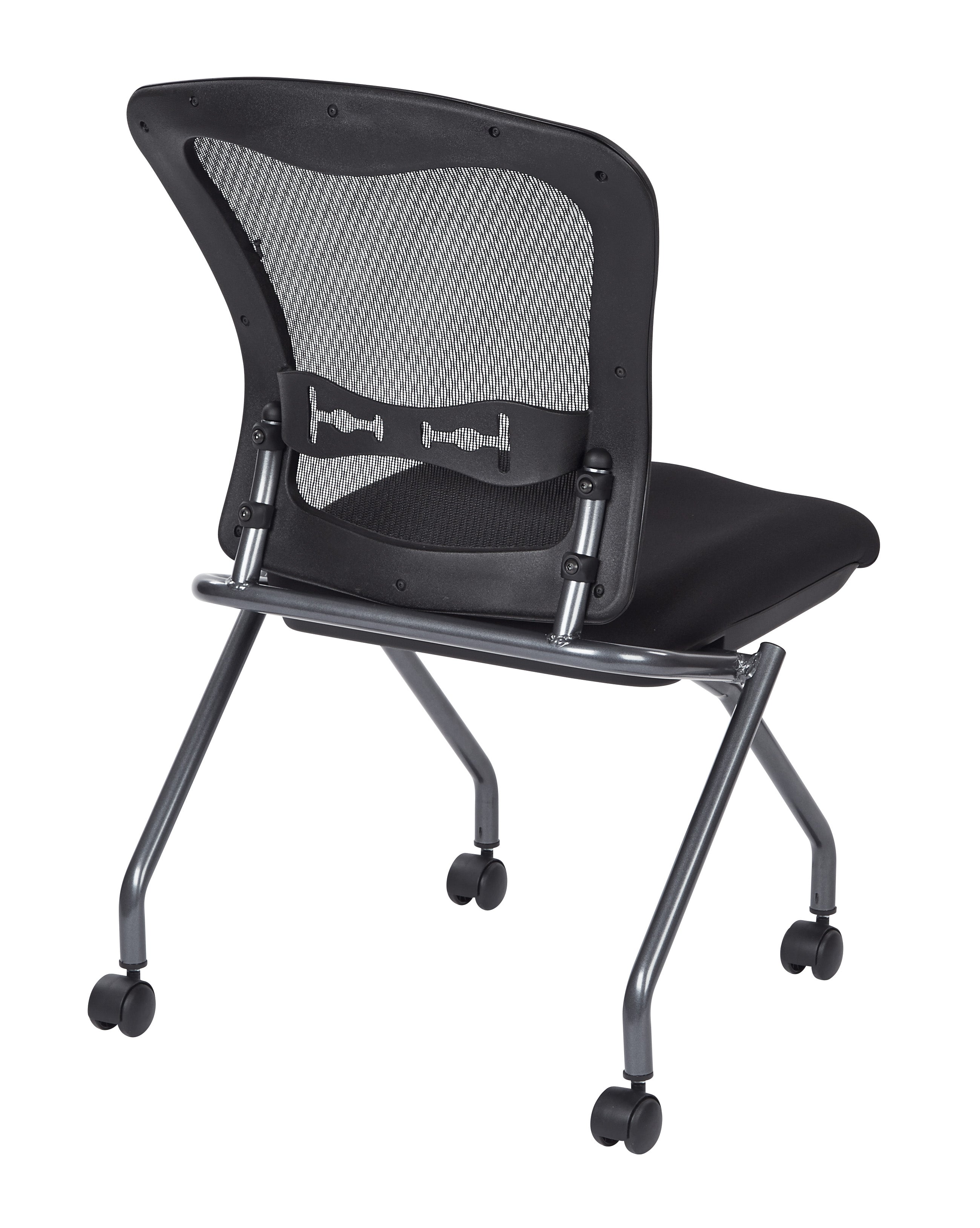Deluxe Armless Folding Chair With ProGrid® Back